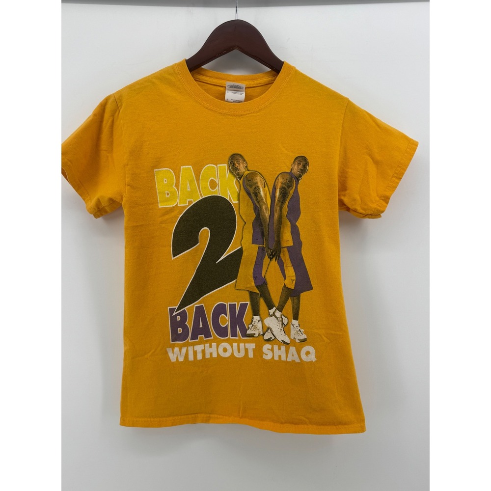 Kobe Bryant Back 2 Back The Finals MVP 2010 T‎ Shirt Yellow Gildan Size S